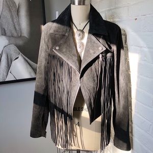 Suede Fringe Jacket